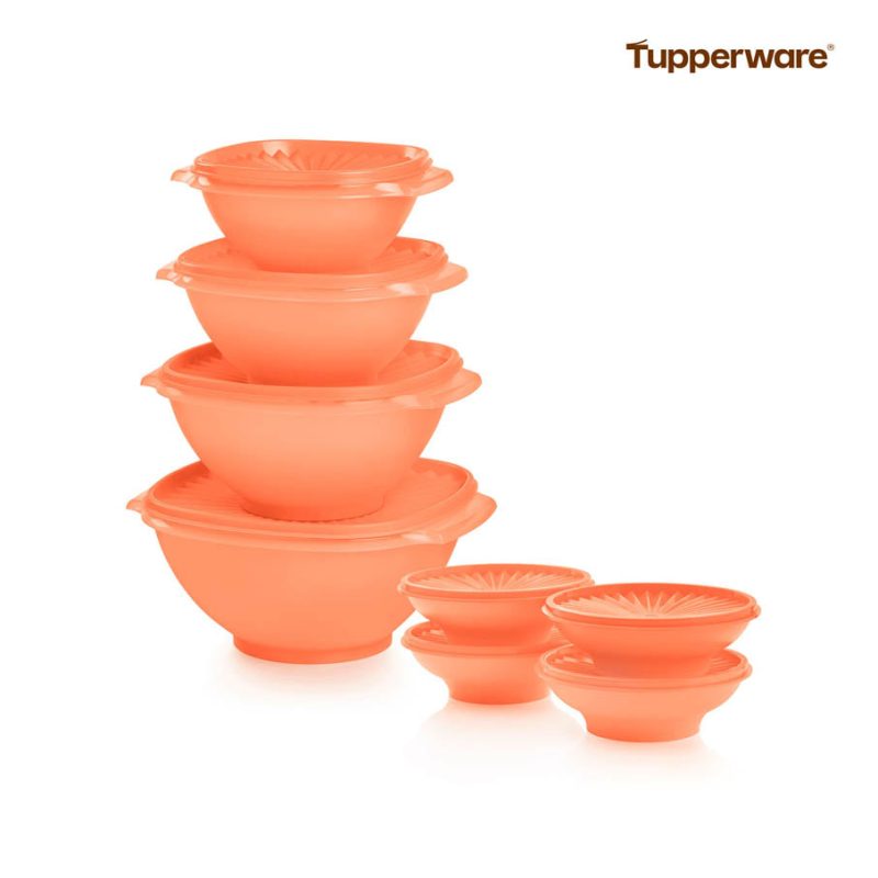 EN 8pc Heritage Bowl Set Coral HSN Ecommerce Main Image 2000x2000 1