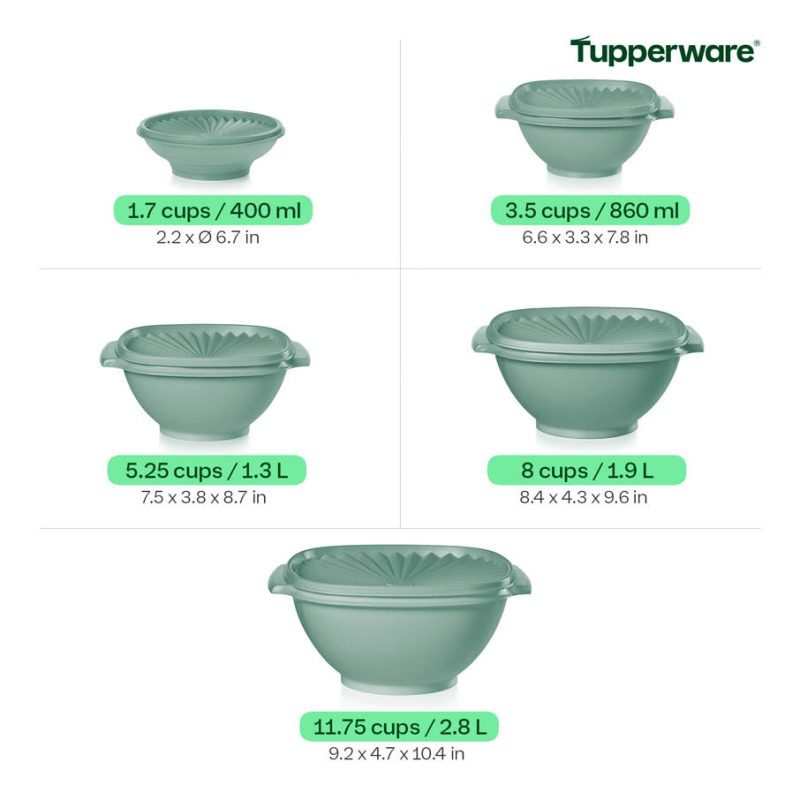 EN 8pc Heritage Bowl Set Green HSN Ecommerce Measurement 2000x2000 1